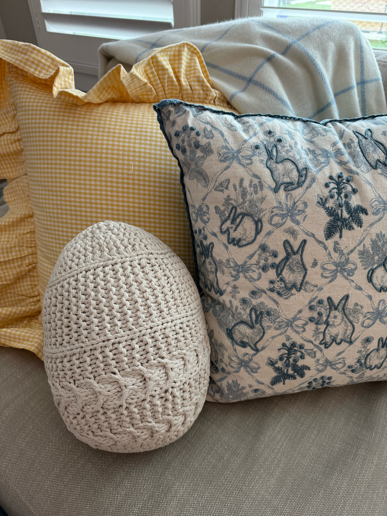 This crochet Easter egg pillow is so dang cute 🐣🎀 perfect for spring 

#LTKFindsUnder50 #LTKSeasonal #LTKHome