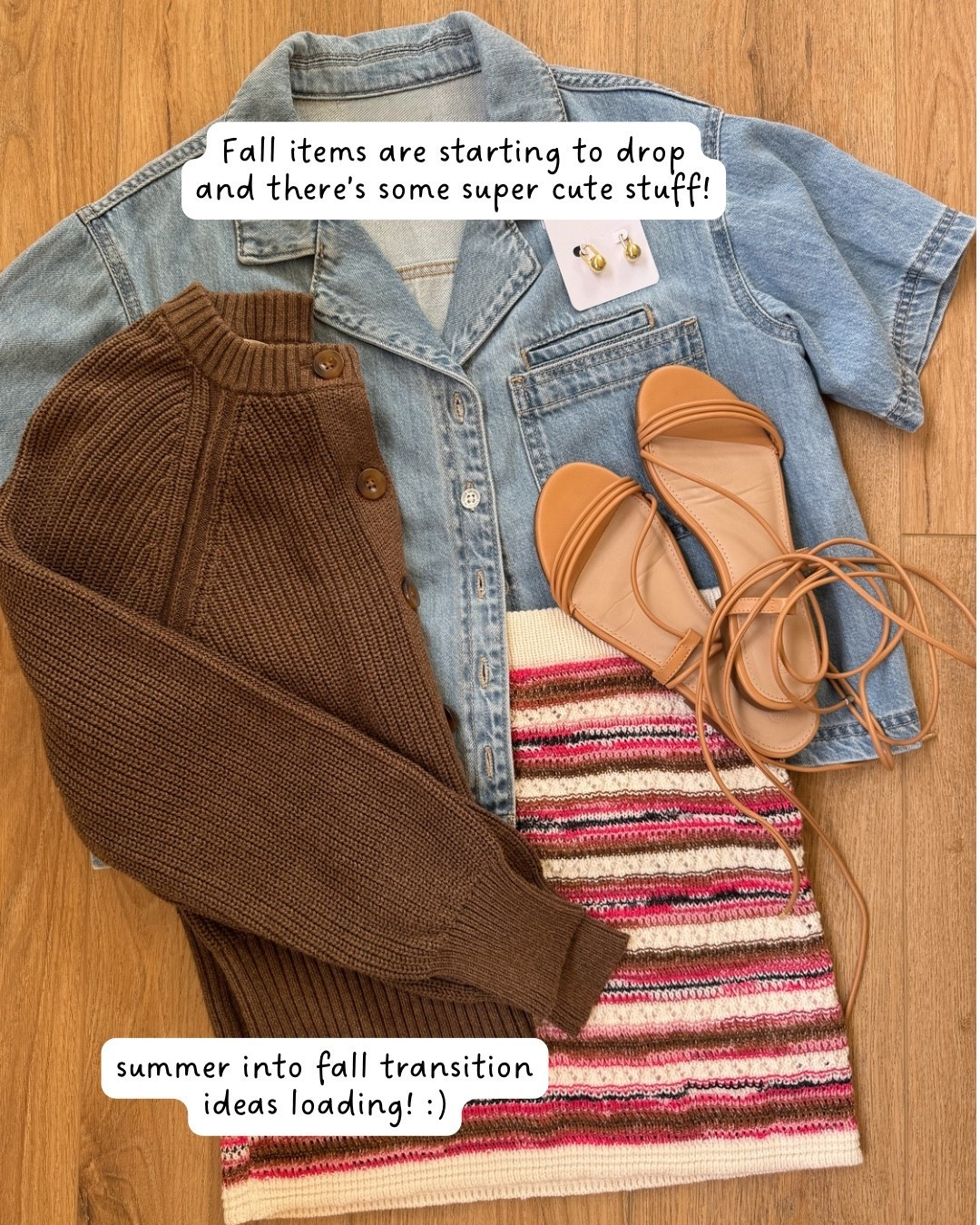 Beach shirt, sweater cardigan, crochet skirt, lace up sandals