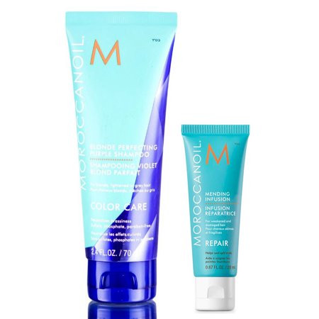 Set 27 MoroccanOil Blonde Perfecting Shampoo & Mending Infusion Moroccan Oil Hair - Pack of 1 w/ SLE | Walmart (US)