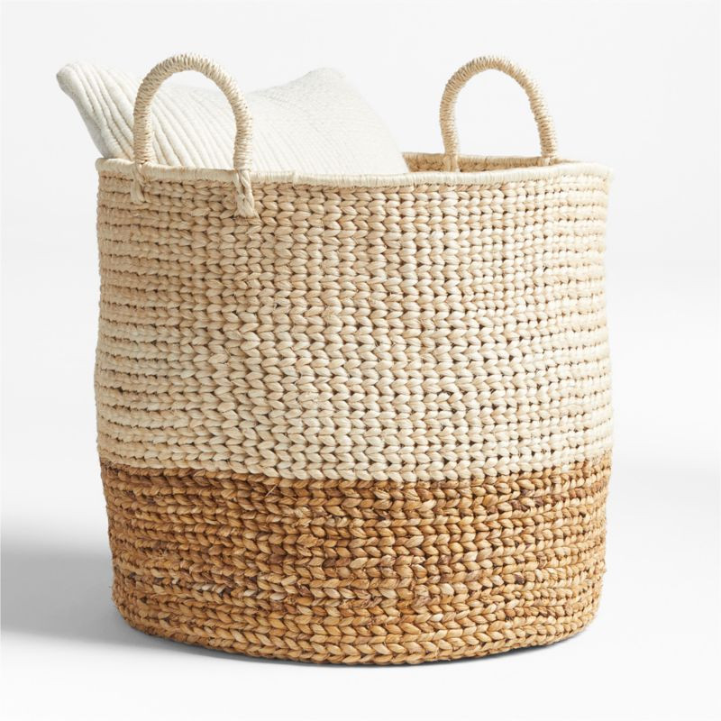 Medium Banana Bark Woven Basket | Crate & Barrel | Crate & Barrel