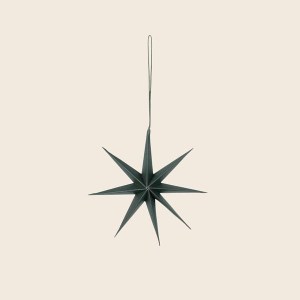 Small Paper Star Decoration Green | Trouva (Global)