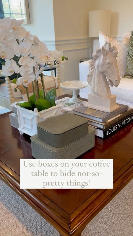 $35 for this pair of faux shagreen boxes or can buy them individually! Great for storing remotes, wipes, diapers, etc! #homedecor

#LTKhome #LTKunder50
