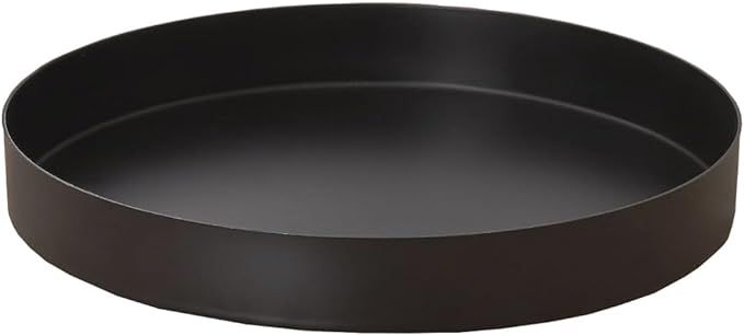 Black Round Metal Candle Holder Tray, Decorative Serving Tray for Modern Farmhouse Home Decoratio... | Amazon (US)