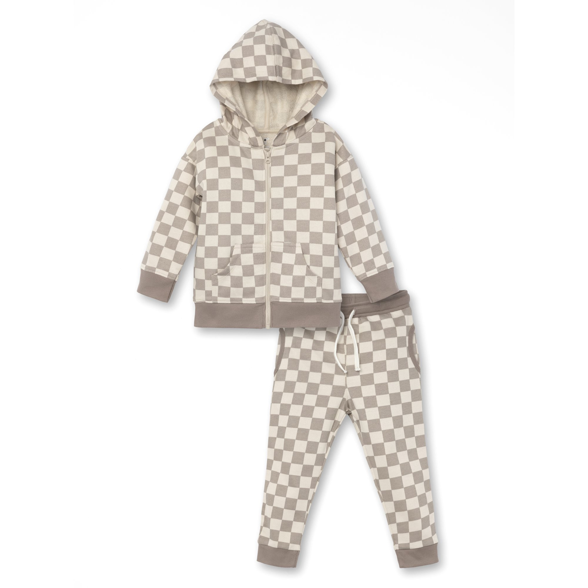 Little Star Organic Toddler Unisex 2 Pc Long Sleeve Hoodie and Jogger Pants Set, Size 12M-5T | Walmart (US)