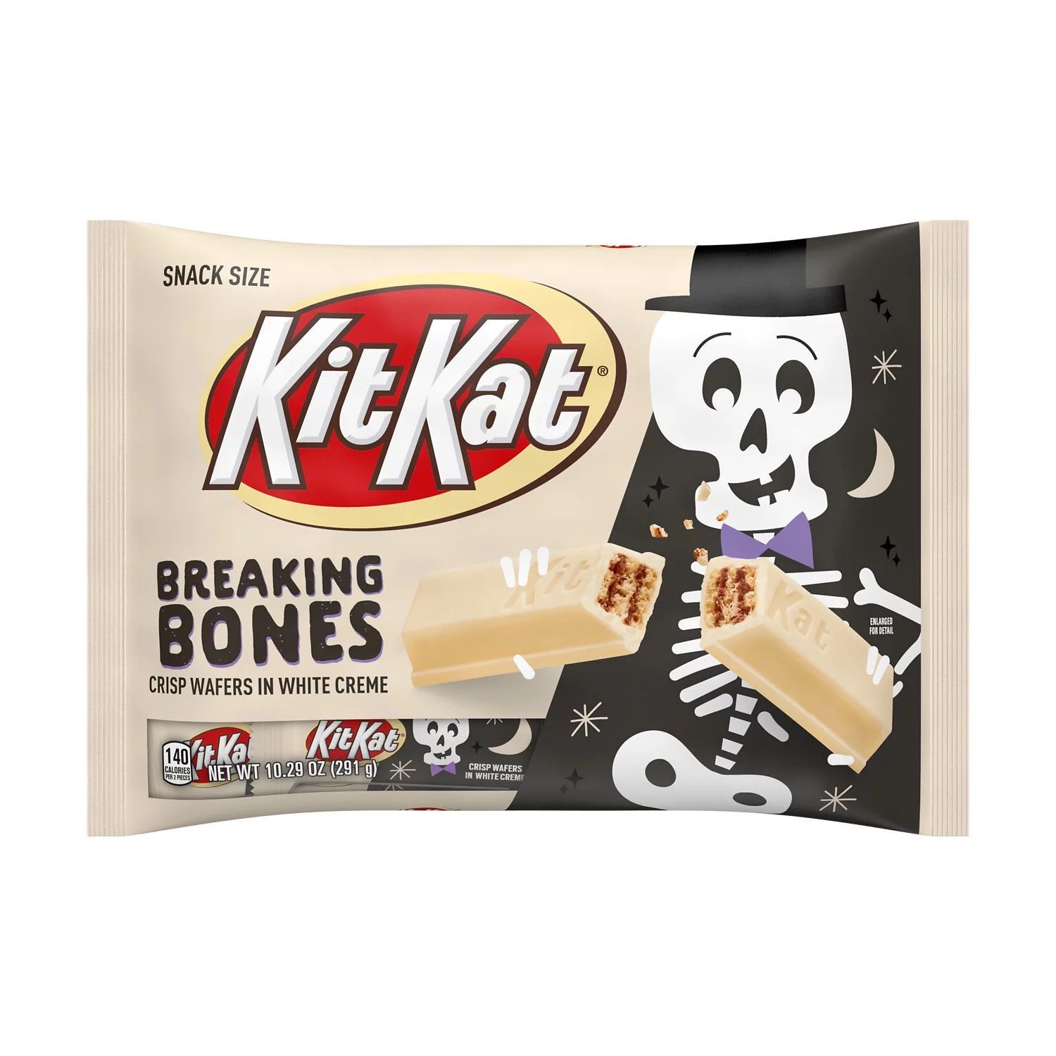 Kit Kat® Breaking Bones White Creme Snack Size, Halloween Wafer Candy Bars Bag, 10.29 oz | Walmart (US)