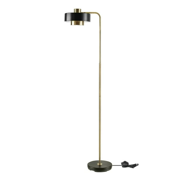 Novogratz x Globe Felipe 64" Antique Brass Floor Lamp with Matte Black Accents - Walmart.com | Walmart (US)