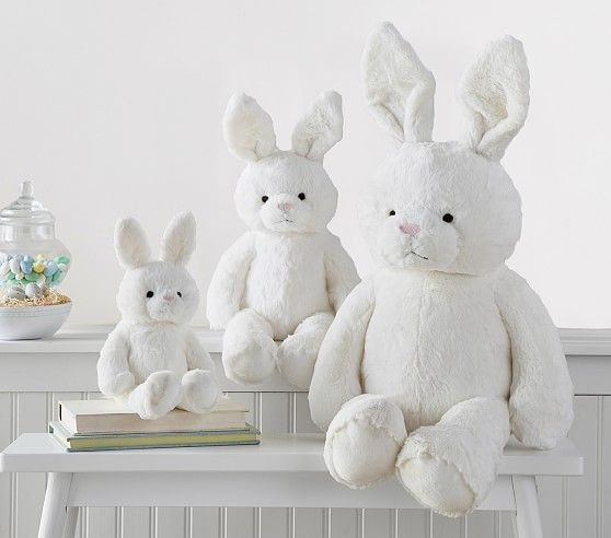 White Fur Bunny Plush | Pottery Barn Kids