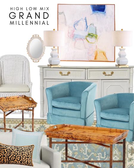 Inspired by the featured artwork by Erin Donahue Tice | southern coastal room design, upholstered amazon accent chairs, wicker look for less accent chairs, burl wood coffee table, amazon designer look for less throw pillows

#LTKhome #LTKsalealert #LTKstyletip