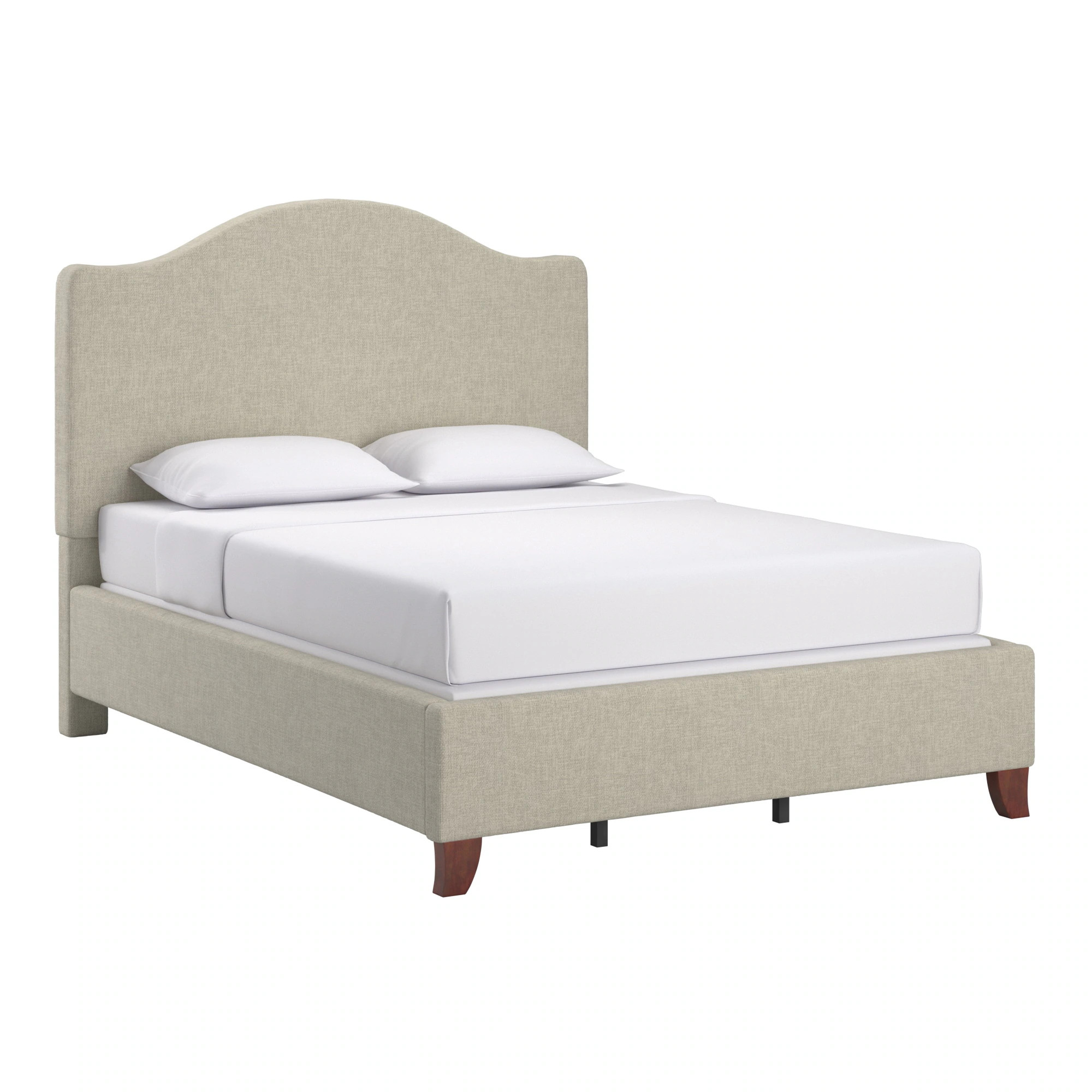 Winchester Upholstered Queen Bed with Curved Headboard by iNSPIRE Q Classic - Beige | Overstock