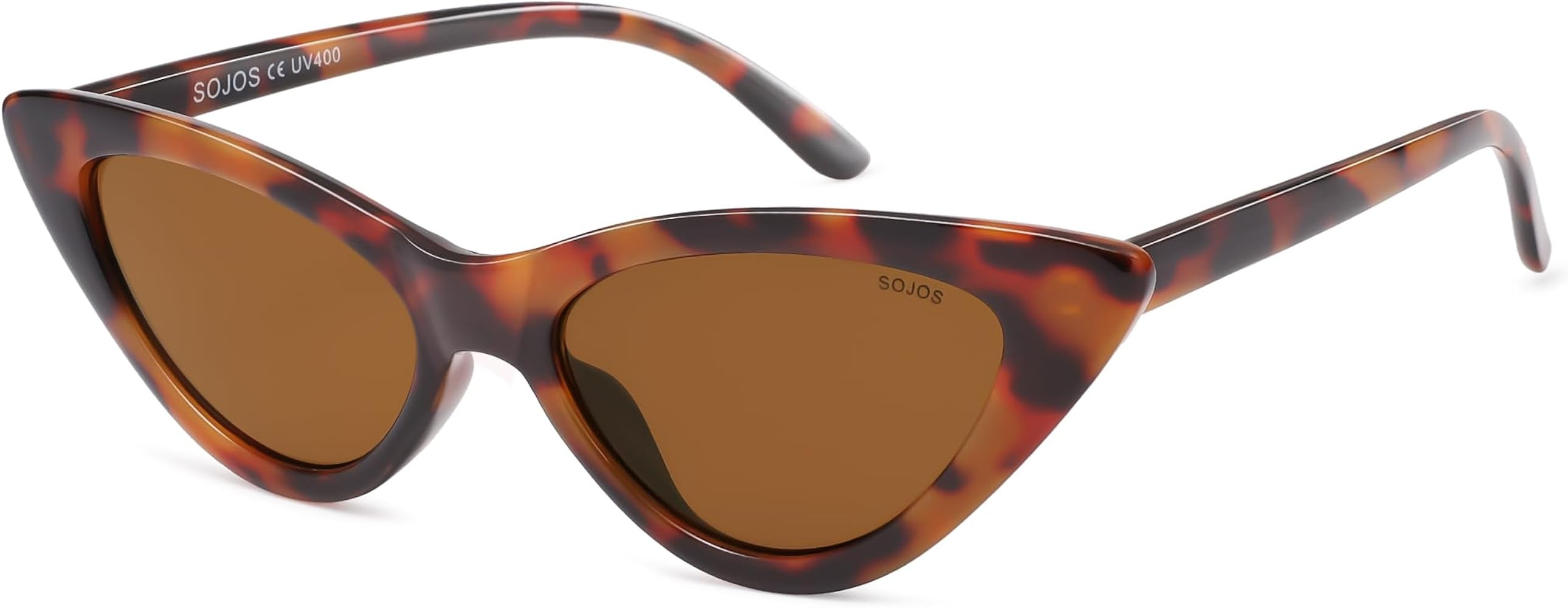 SOJOS Retro Vintage Narrow Cat Eye Sunglasses for Women Clout Goggles Plastic Frame SJ2044 | Amazon (US)