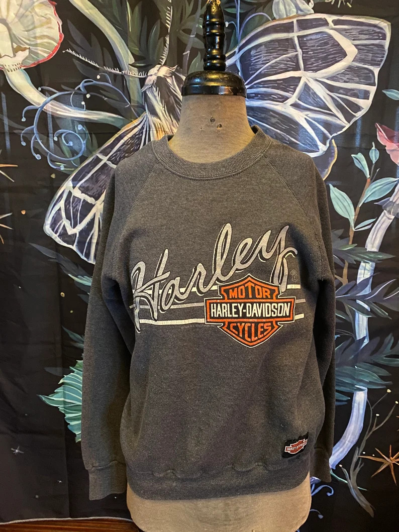 Epic vintage 1980’s double sided  Harley Davidson   pullover crew neck sweatshirt unisex | Etsy (US)