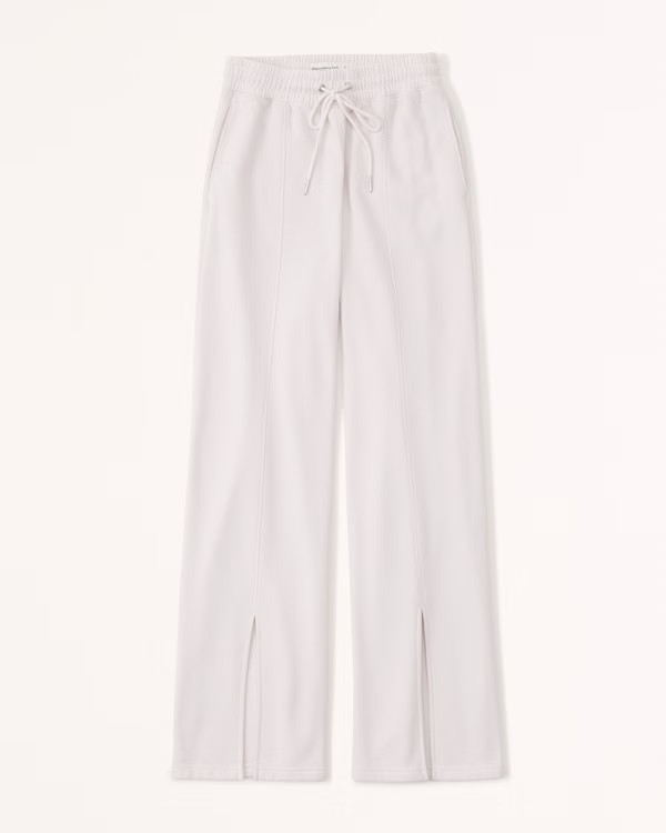 Women's Split-Hem Wide Leg Sweatpants | Women's Bottoms | Abercrombie.com | Abercrombie & Fitch (US)