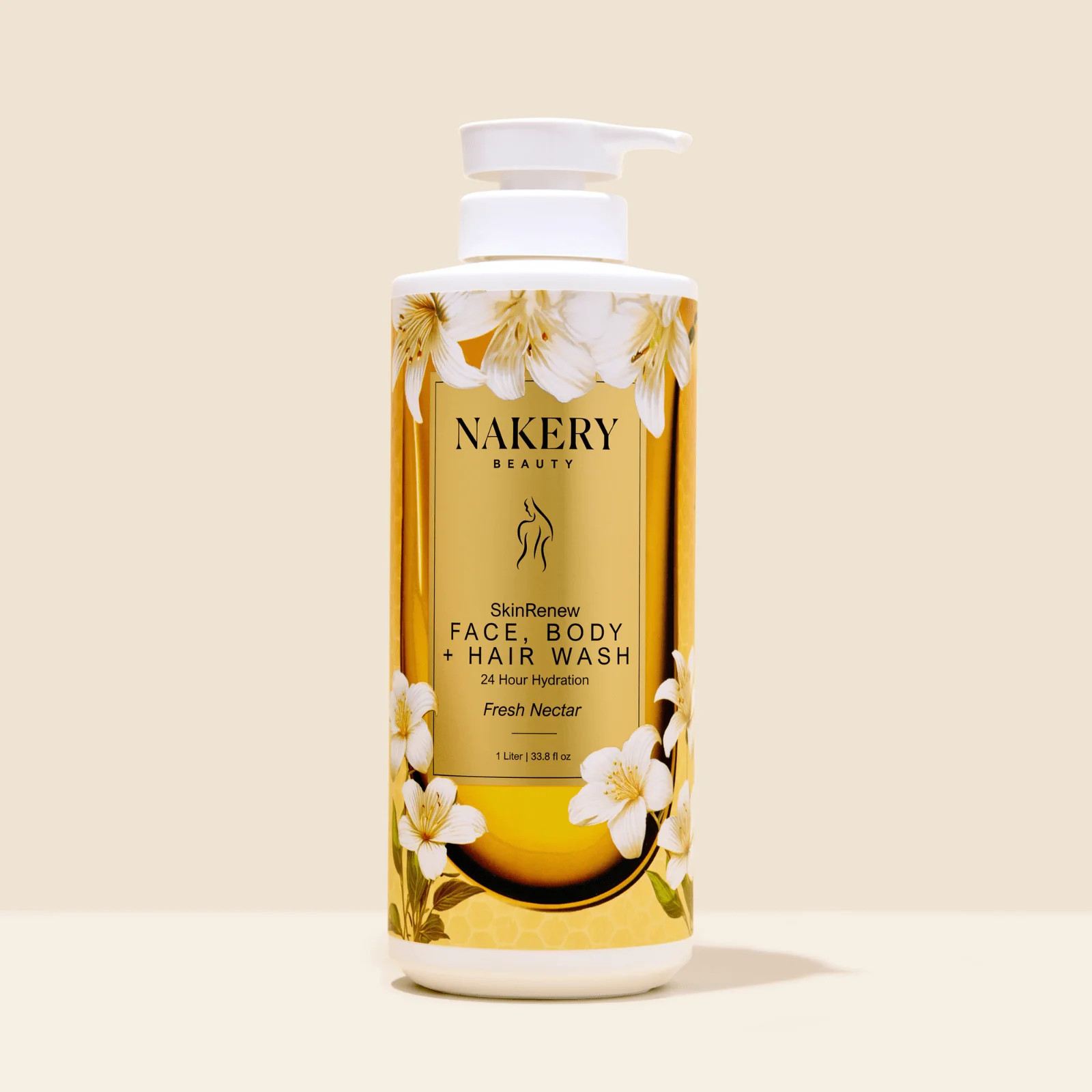 SkinRenew Face, Body + Hair Wash - 1 Liter | Nakery Beauty