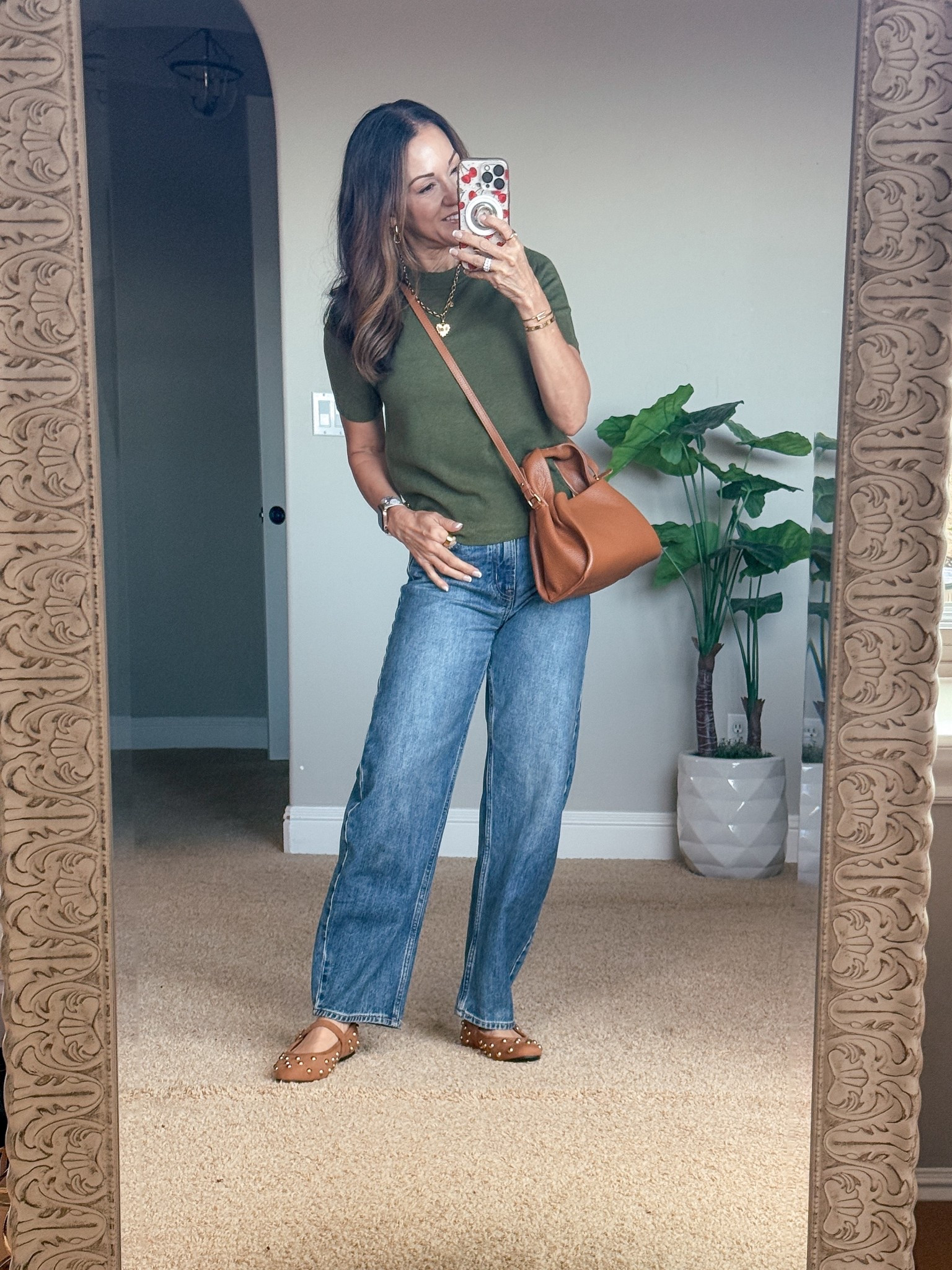 Fall OOTD with some of my favorite pieces!  For ref: I’m 5’1”, 109lbs 
Jeans 24 petite
Sweater XS
Studded Mary Jane’s TTS.
Bag is leather and gorgeous 


#LTKStyleTip #LTKPetite #LTKOver40