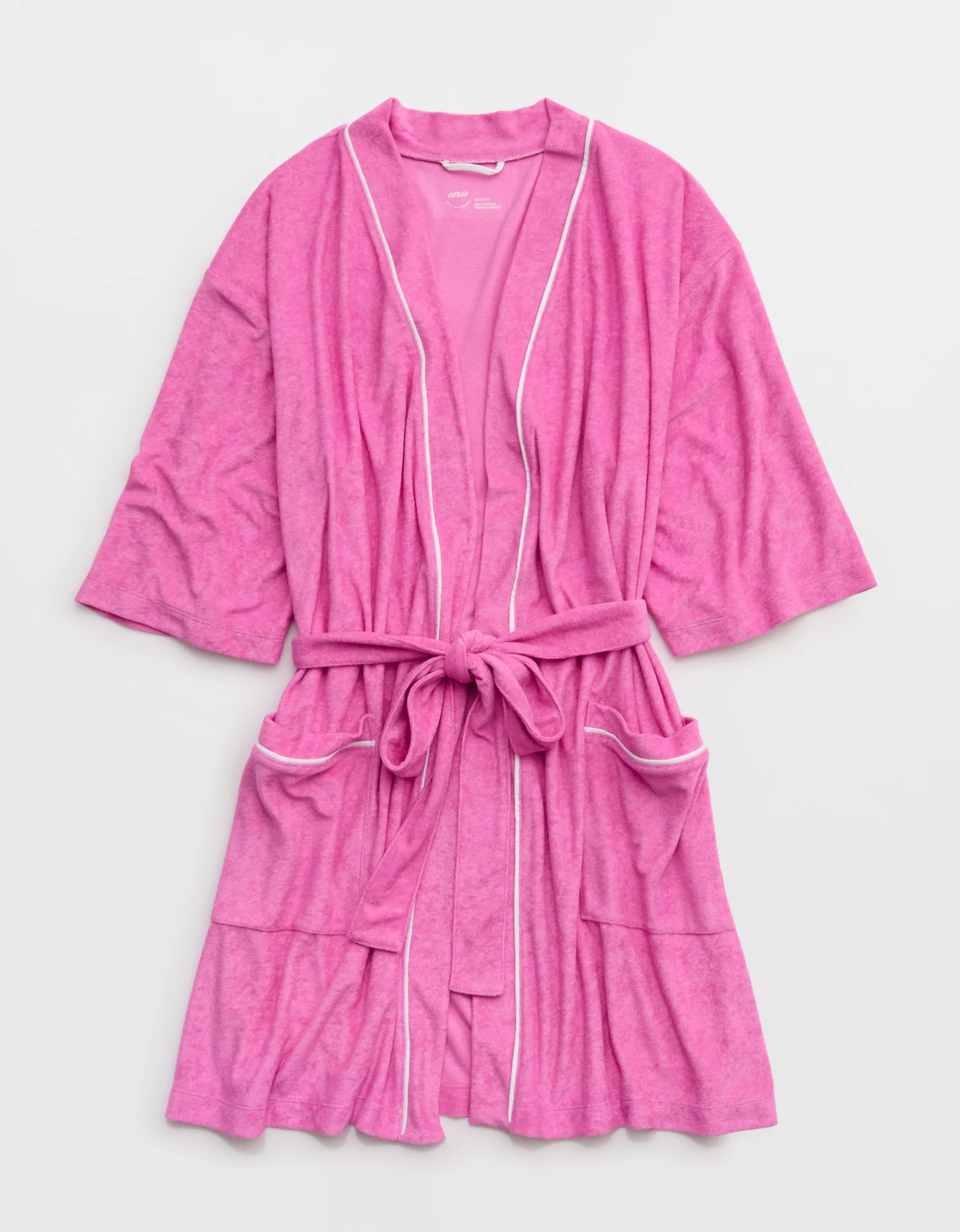 Aerie Real Hot Terry Piping Robe | American Eagle Outfitters (US & CA)