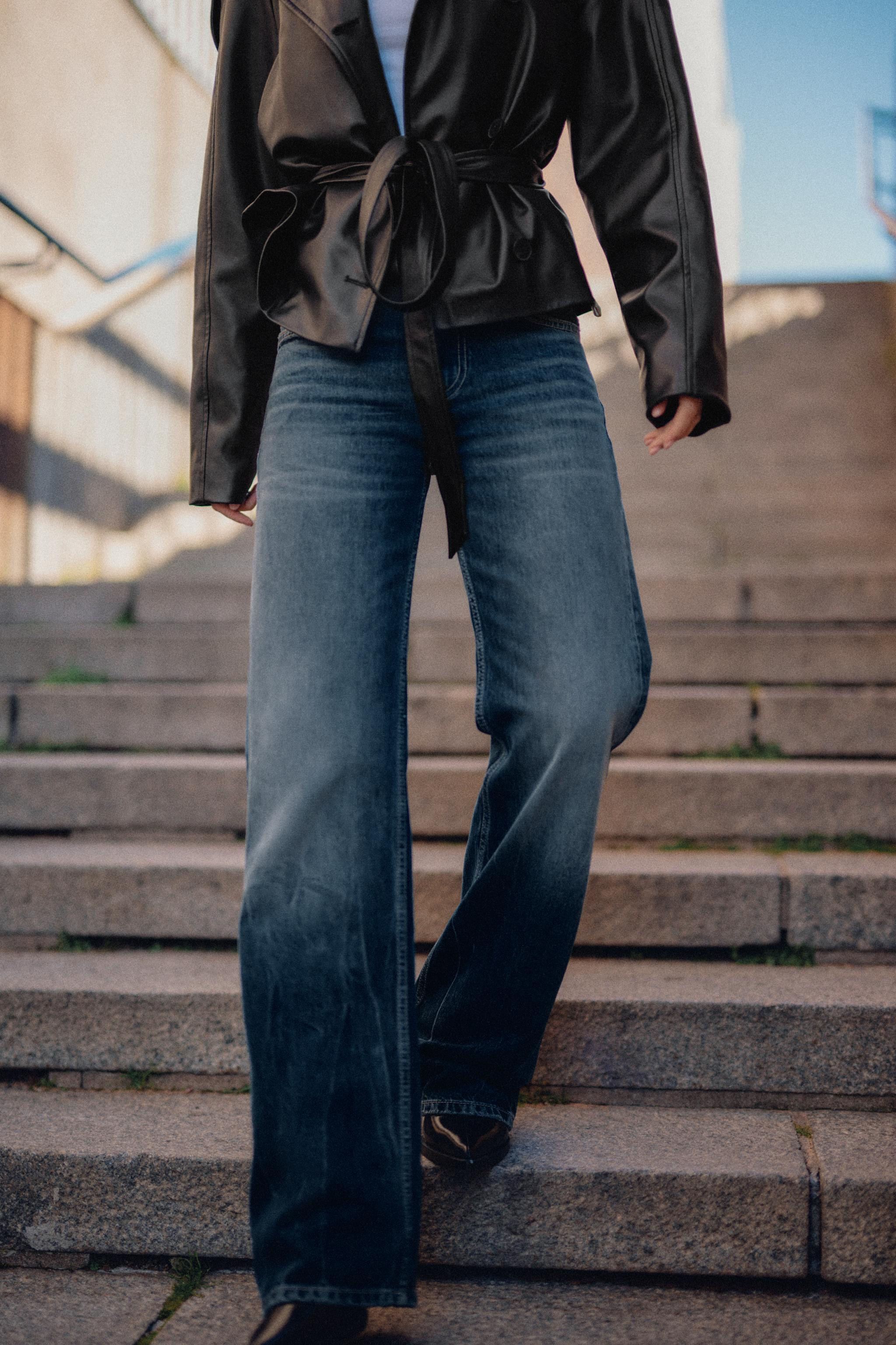 SHORT FAUX LEATHER TRENCH COAT | Zara US