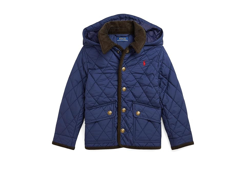 Polo Ralph Lauren Kids Hooded Barn Jacket (Toddler/Little Kid) Boy's Coat Newport Navy : 5 Little Kid, Polyester | Zappos