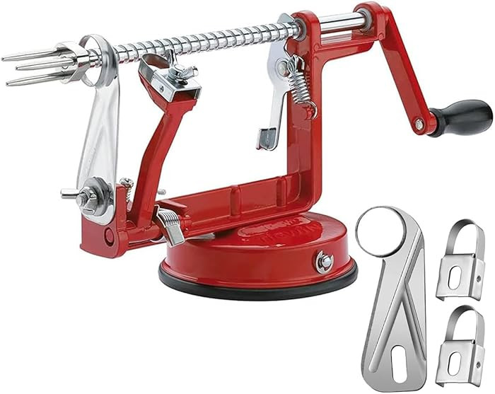 Apple Peeler Corer, Long lasting Chrome Cast Magnesium Alloy Apple Peeler Slicer Corer with Stain... | Amazon (US)