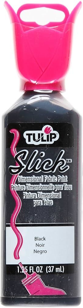 TULIP Dimensional Fabric Paint 65038 Dfpt 1.25Oz Slick Black, 1.25 Fl Oz (Pack of 1), As Detailed | Amazon (US)