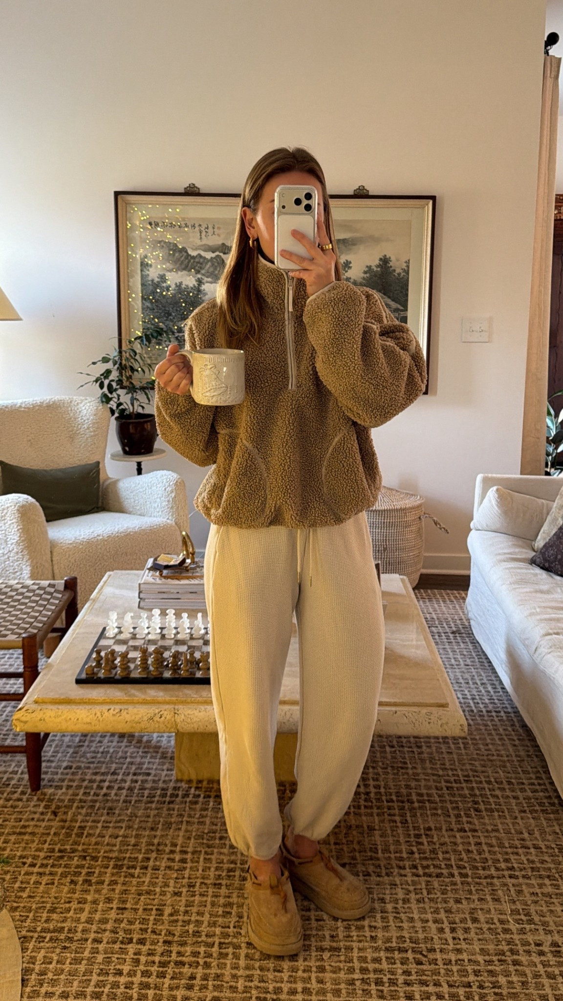 12/10/25 my cozy morning lounge outfit, linking my Athleta waffle-knit pants (the perfect comfy winter staple) and my Old Navy fleece quarter-zip that I’ve been loving for chilly mornings.

#LTKHoliday #LTKootd #LTKmorningroutine