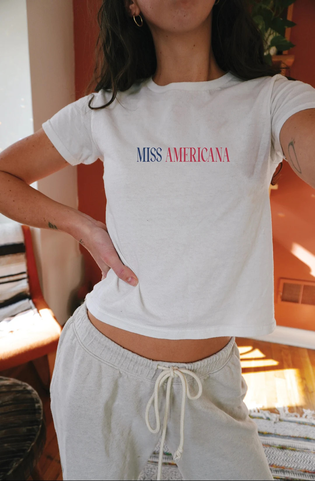 4th of July Coquette Miss Americana Y2k Baby Tee, Trendy Graphic Baby Tee Fashion Shirt, Fourth o... | Etsy (US)