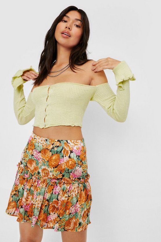Petal Night Long Floral Mini Skirt | NastyGal (US & CA)