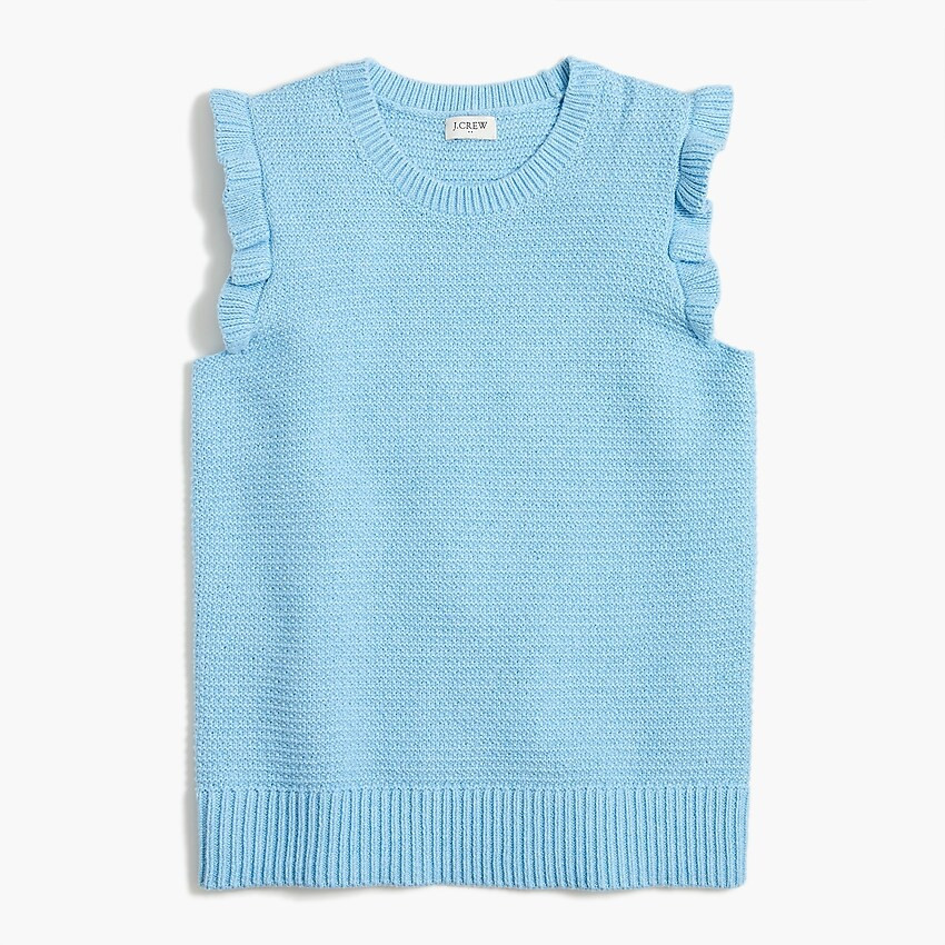 Sleeveless ruffle-shoulder sweater | J.Crew Factory