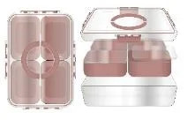 Cook with Color 4-Compartment Mini Snack Box Food Storage Carrier and Conatainer, Charcuterie Con... | Walmart (US)