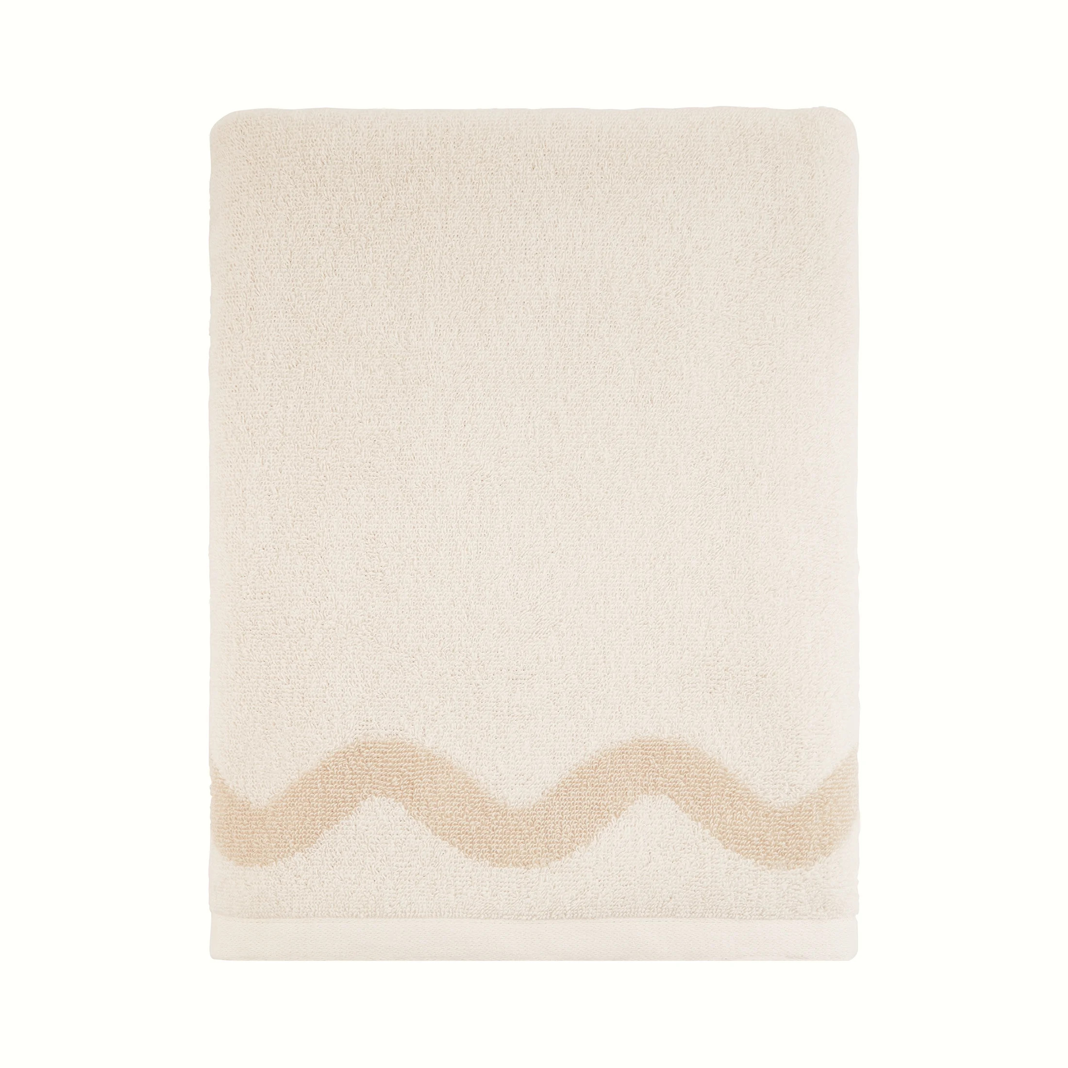 Mainstays by Becky G. & Alejandra 100% Cotton Performance Bath Towel, White Scallop | Walmart (US)
