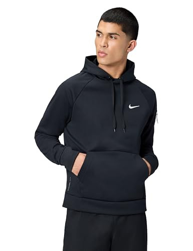 Nike Men's Therma-Fit Hooded Fitness Pullover, Black/Black/White, 3XL | Amazon (US)