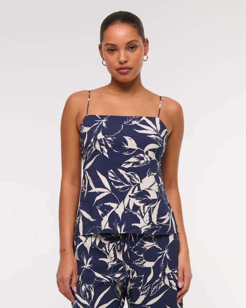 Satin Scarf Cami | Abercrombie & Fitch (US)