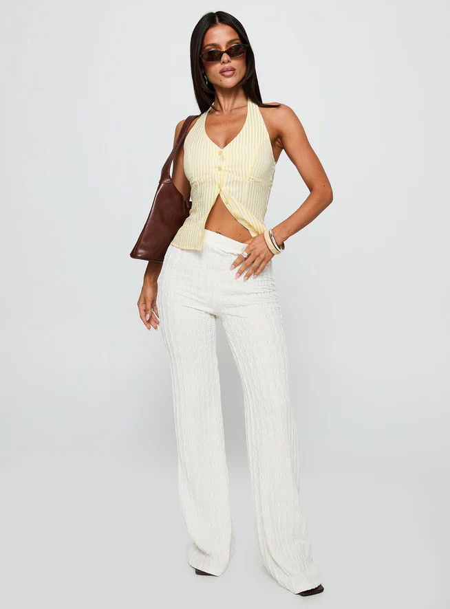 Leisure State Knit Pant White | Princess Polly US