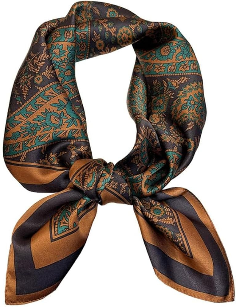 JERLA 100% Pure Mulberry Silk Square Scarf for Hair-27''x27'' Women Men Natural Silk Neckerchief ... | Amazon (US)