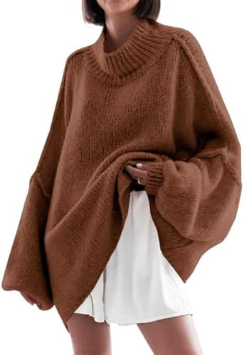 Saodimallsu Oversized Sweaters Tunic Sweater | Amazon (US)