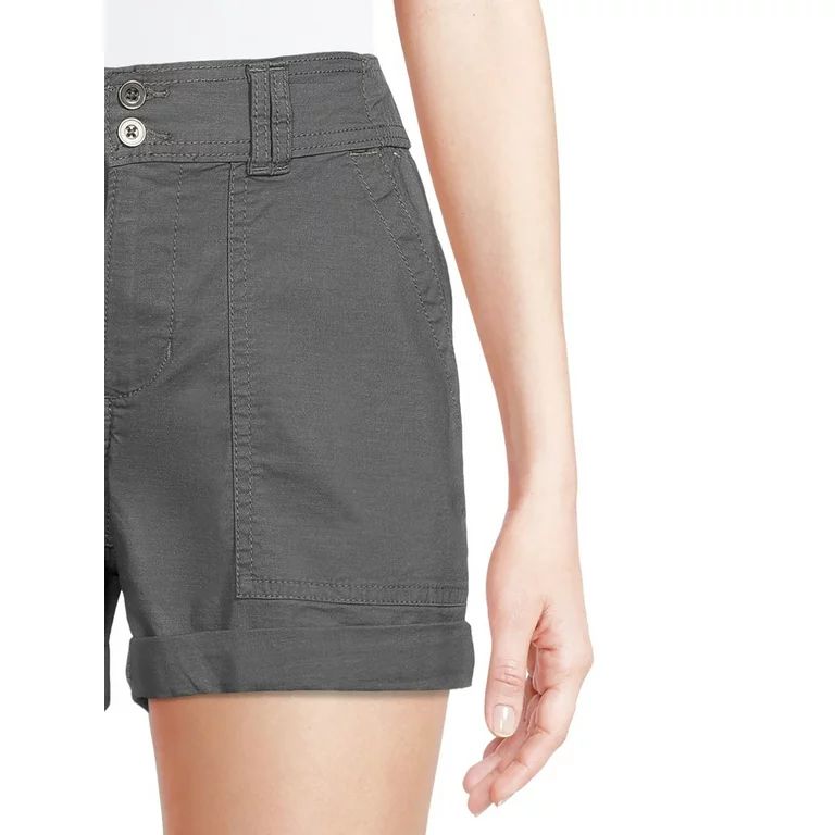 Time and Tru Women's Roll Cuff Utility Shorts | Walmart (US)