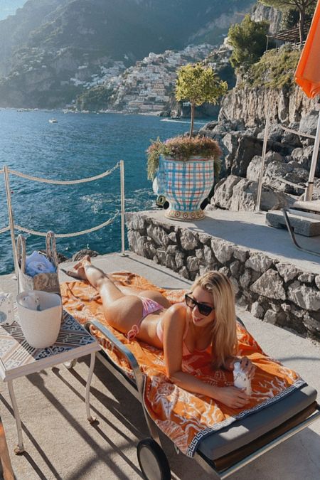 Still dreaming of this incredible view from our beautiful resort in Positano!! 😍 Pink bikini from Victoria’s Secret on sale, and also available in a few diff styles! Square cat eye sunglasses linked from Maui Jim.

#LTKswim #LTKtravel #LTKsalealert