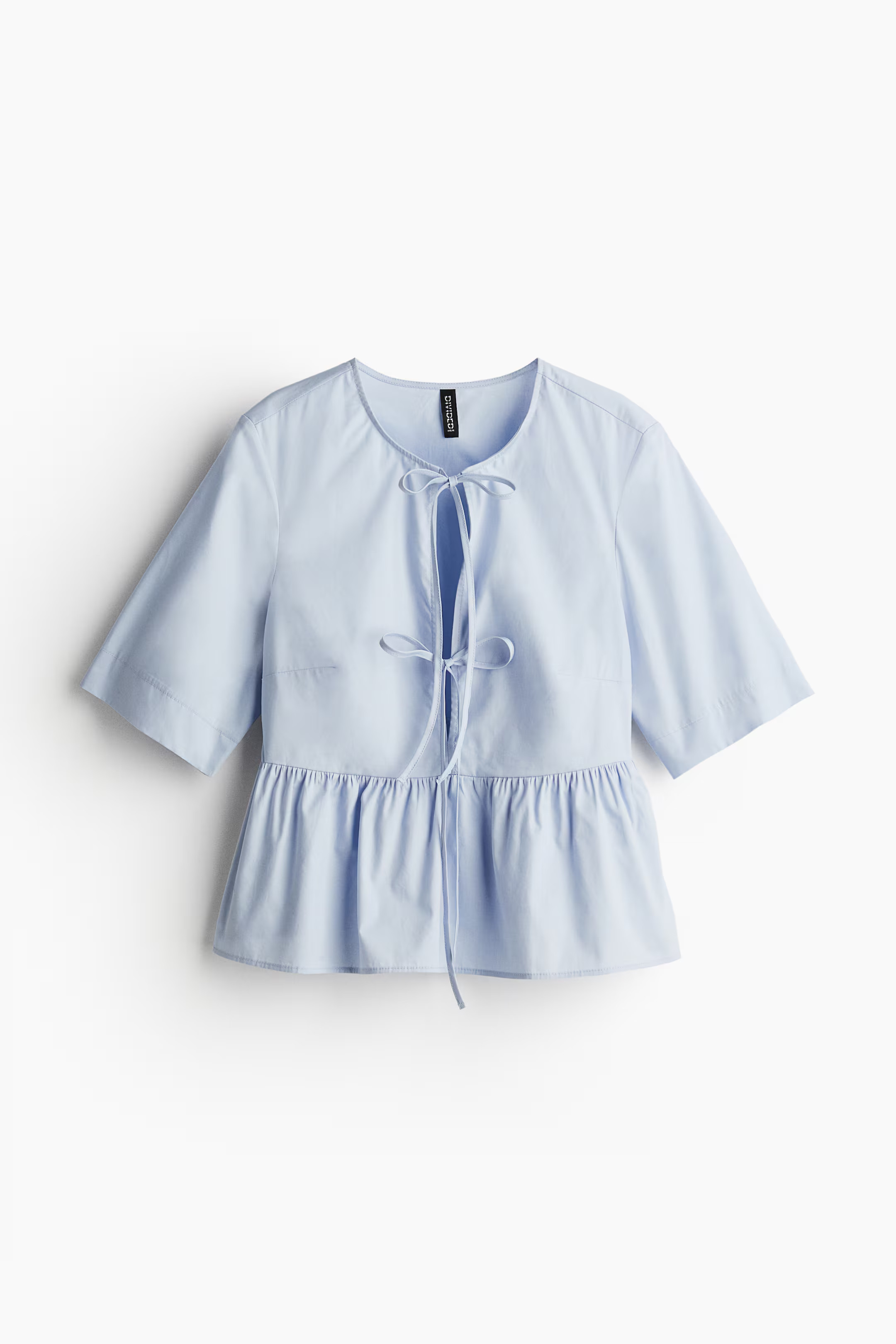 Tie-front poplin blouse | H&M (UK, MY, IN, SG, PH, TW, HK)