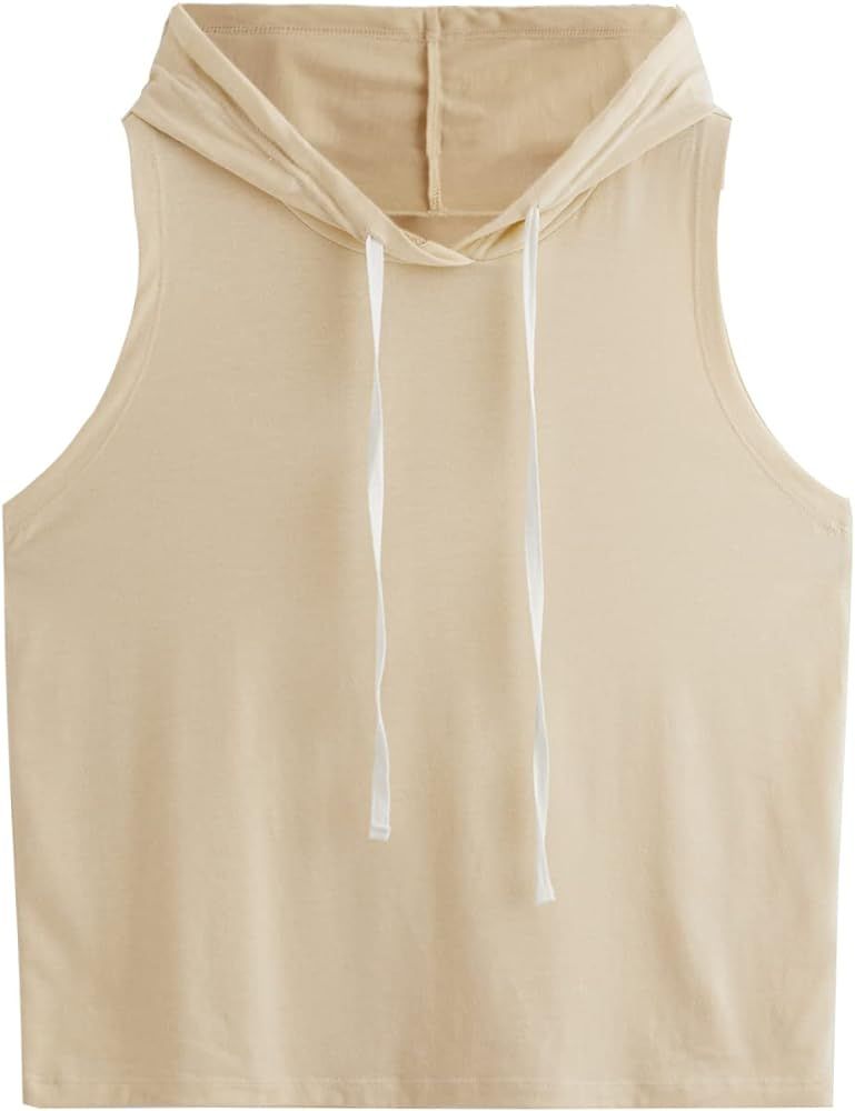 SweatyRocks Women's Summer Sleeveless Hooded Tank Top T-Shirt for Athletic Exercise Relaxed Breat... | Amazon (US)