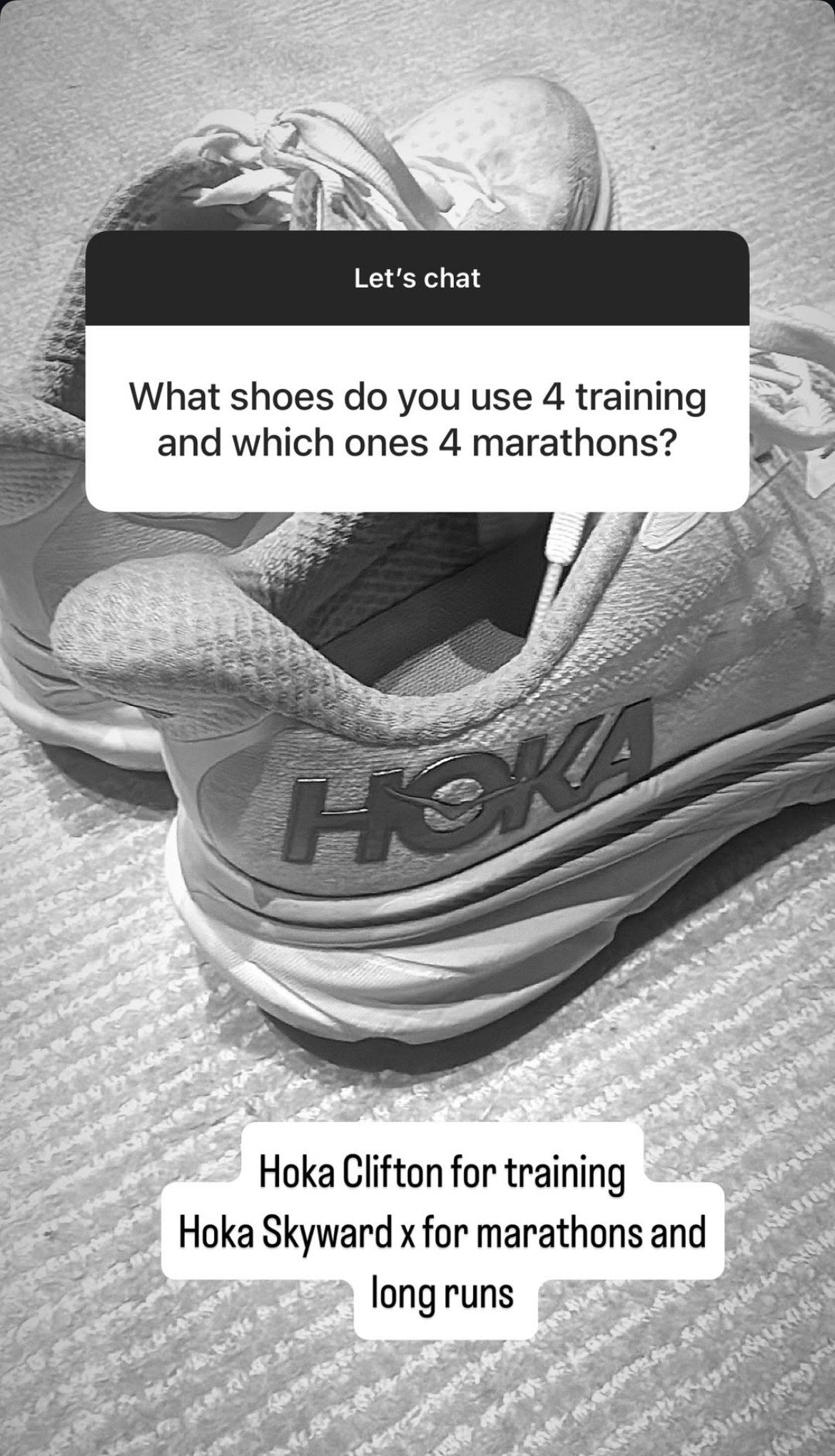 I love the Hoka Cliftons for training and my Hoka Skyward x for marathons and long runs 

#LTKActive #LTKShoeCrush #LTKStyleTip
