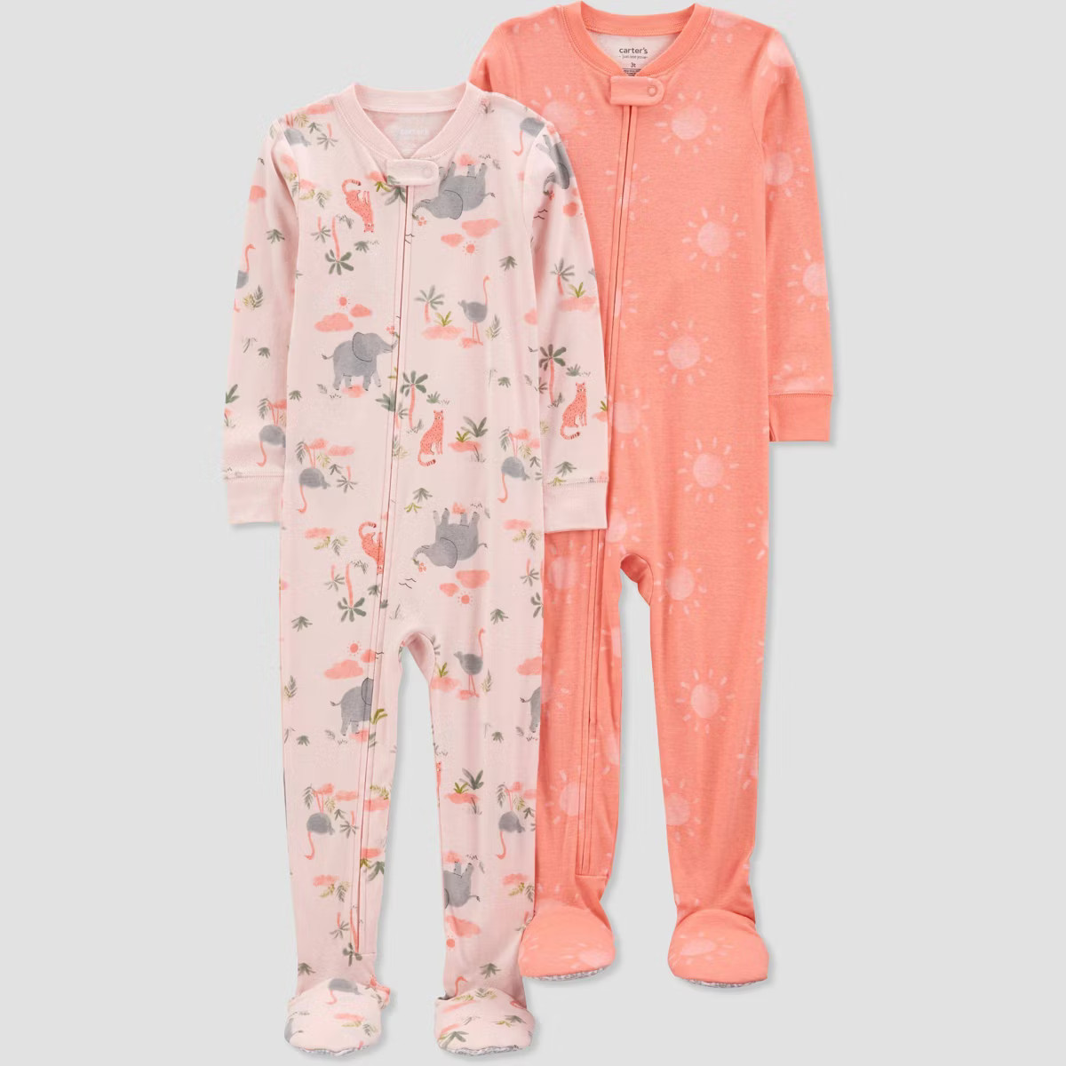 Carter's Just One You® Toddler Girls' 2pk Snug Fit Cotton Footed Pajama | Target