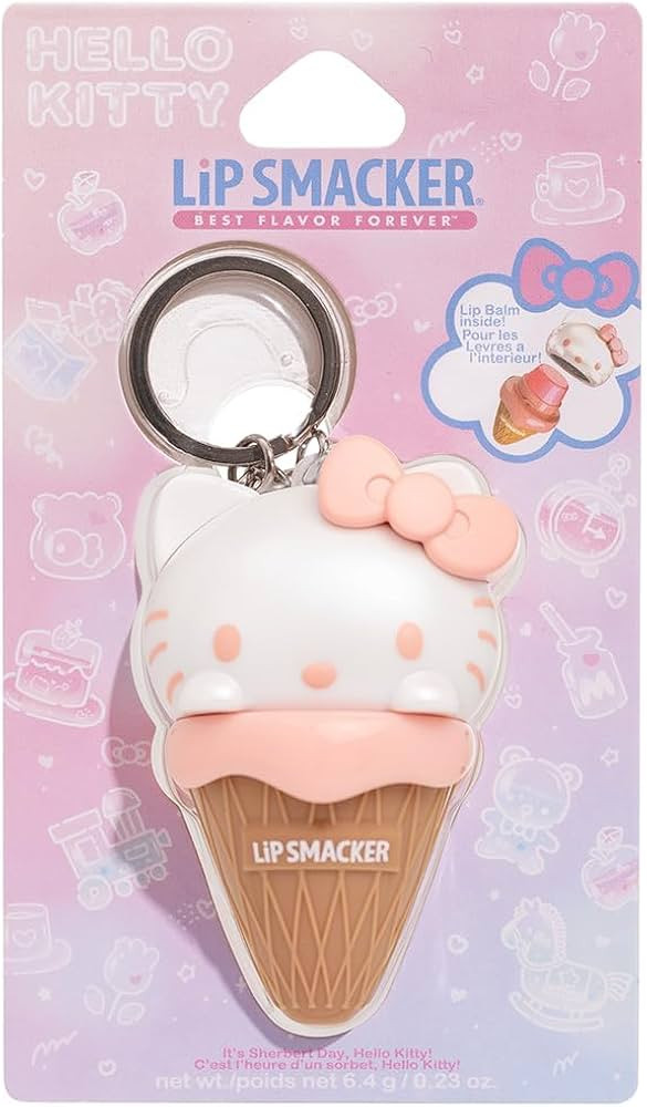 Lip Smacker Hello Kitty Lip Balm, Ice Cream Flavored Moisturizing, Smoothing Soft Shine, Hydratin... | Amazon (US)