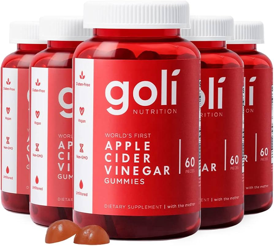 Goli Apple Cider Vinegar Gummy Vitamins - 300 Count - Vitamin B12, Gelatin-Free, Gluten-Free, Veg... | Amazon (US)