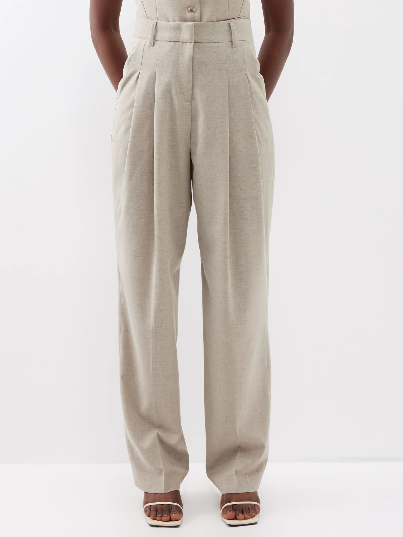 Gelso pleated tailored trousers | The Frankie Shop | Matches (UK)