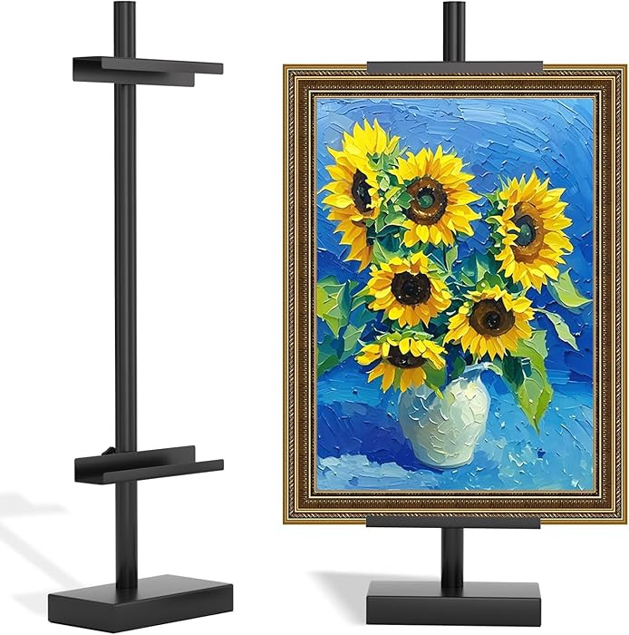 Adjustable Tabletop Easel Stand, Picture Easels for Display Up to 29" H, Metal Picture Frame Hold... | Amazon (US)