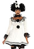 Leg Avenue Women's 3 Pc Pierrot Clown Costume with Dress, Neck Piece, Hat | Amazon (US)