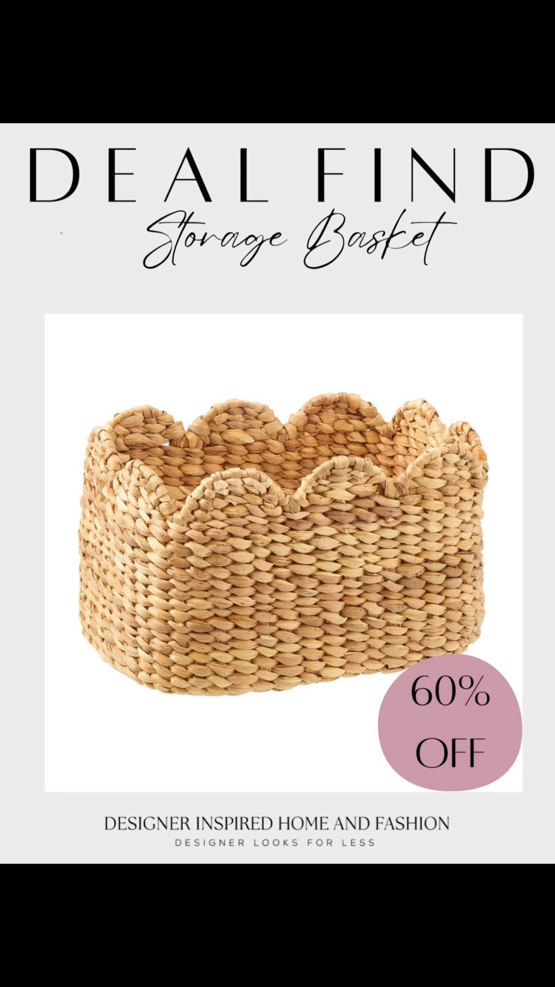 Amazing scalloped storage basket deal!

#LTKmomlife #LTKHome #LTKKids