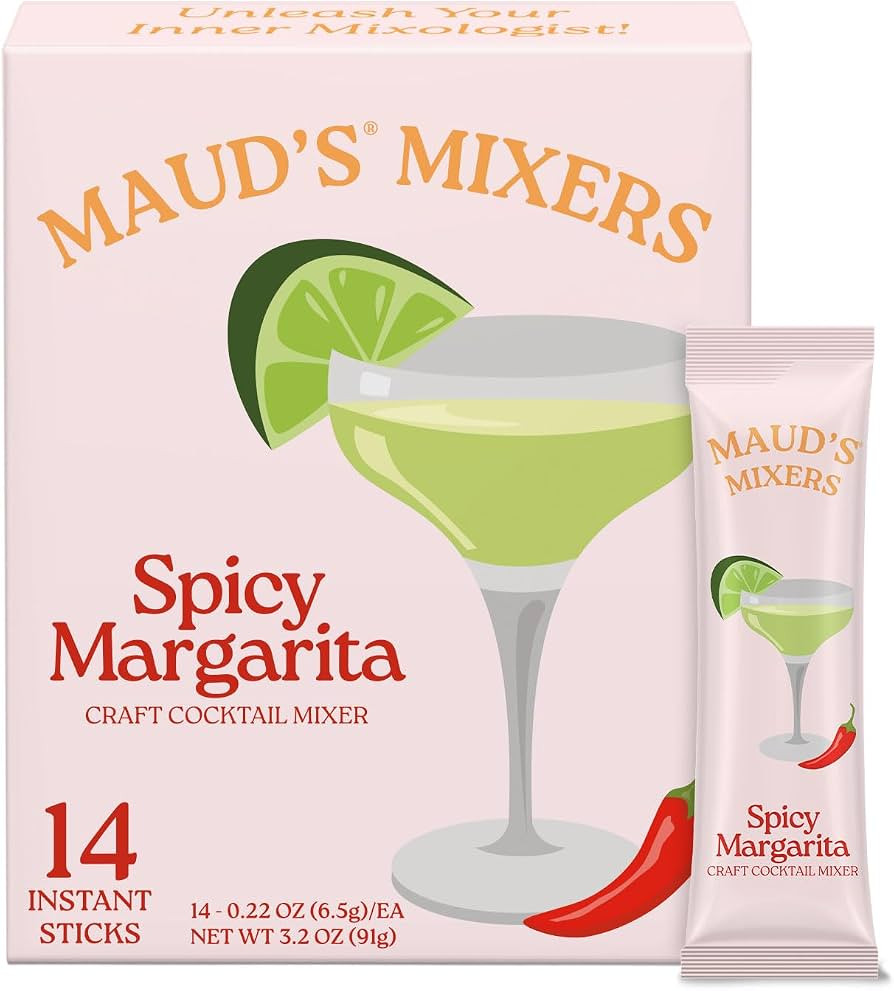 Maud's Mixers Spicy Margarita Cocktail Mix, 14 ct, Mocktail Non-Alcoholic Drinks - Made with Real... | Amazon (US)