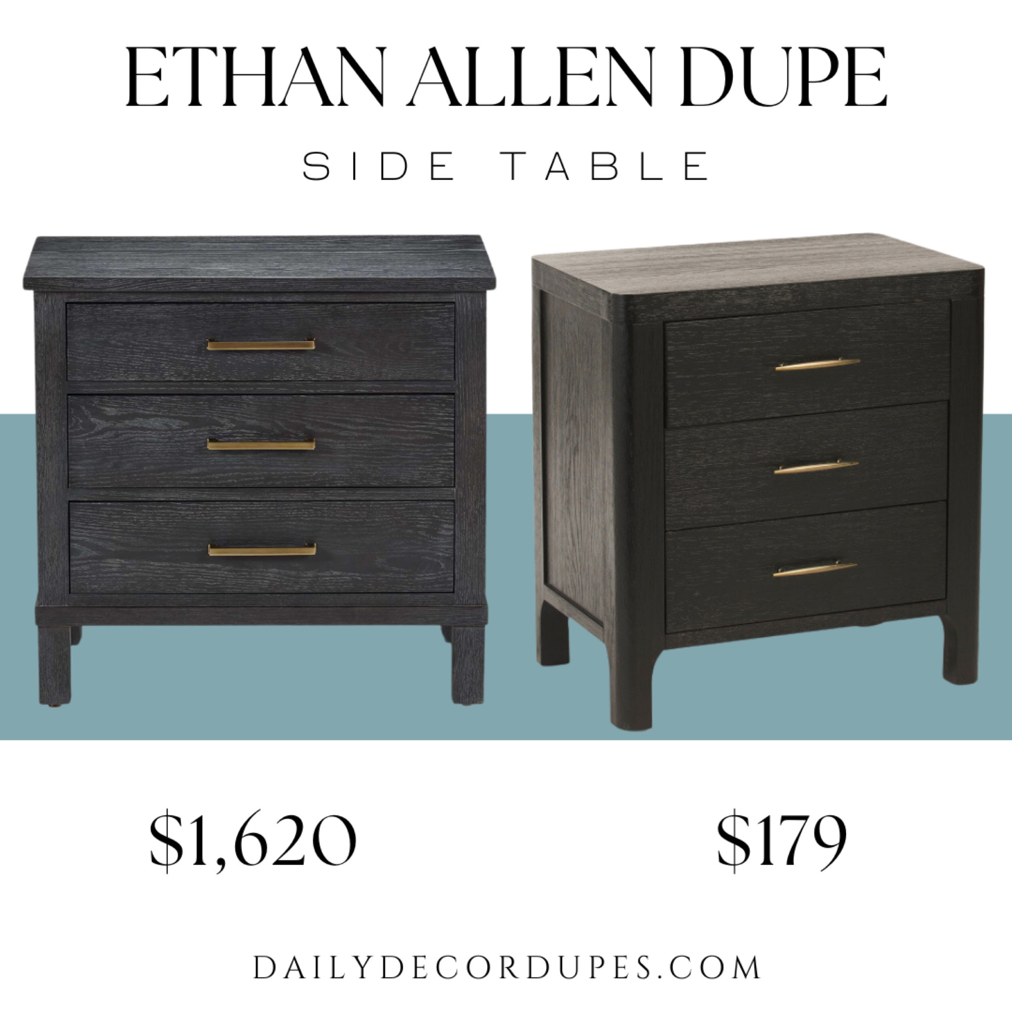 Ethan Allen side table dupe. Transitional three drawers nightstand. Modern nightstand table. Solid wood nightstand. Scandinavian design. Multifunctional furniture. Bedroom. Living room. Dining room. 

Dupe dupes more affordable option find replica copy cat similar look for less budget friendly affordable cheap cheaper beautiful pretty. Clearance sale coupon code discount code promo code luxury lookalike look a like Inspo inspiration inspired by idea ideas Love dupes like these? I share multiple every day in my FB group “DAILY DECOR DUPES”

#LTKSaleAlert #LTKHome