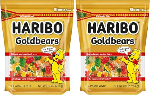 HARIBO Goldbears Gummi Candy - Resealable 10 oz. Bag (Pack of 2) | Amazon (US)