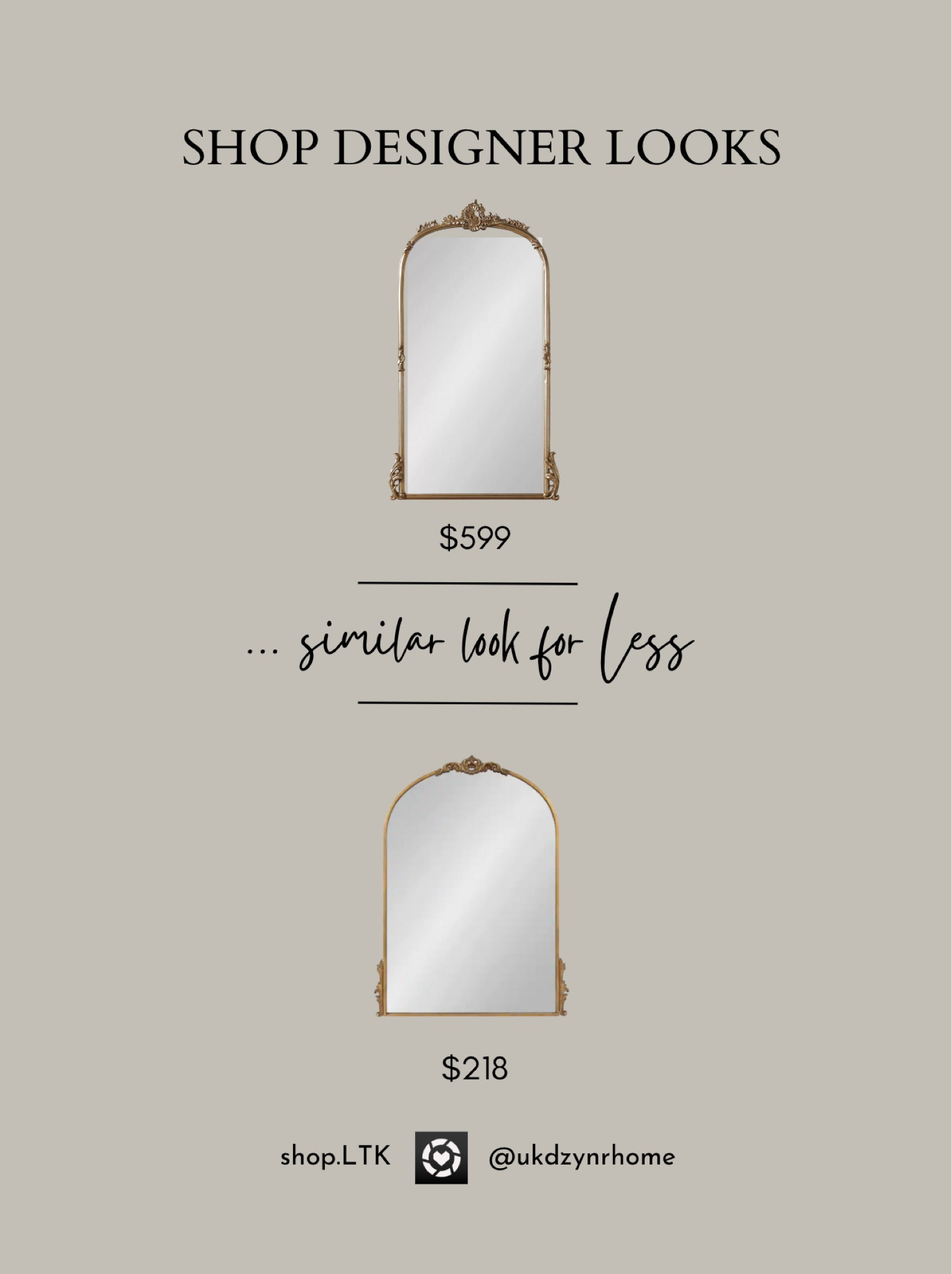 Shop Designer Looks …similar looks for Less 

Wall mirrors
Decorative mirrors
Vintage mirrors


#LTKhome #LTKFind
